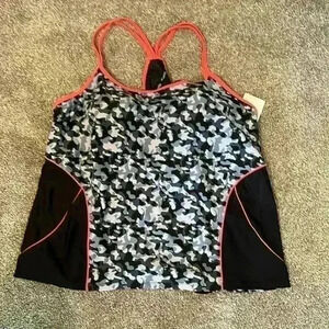 SWIMSUITS for all Camo Print Spaghetti Strap Top Size 24 NEW NWT